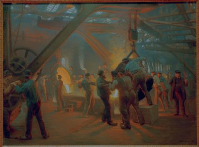 In der Eisengießerei von Burmeister & Wain von Peder Severin Krøyer