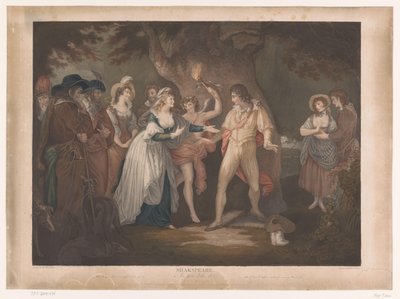 Rosalind überrascht Orlando im Wald von Peter Simon