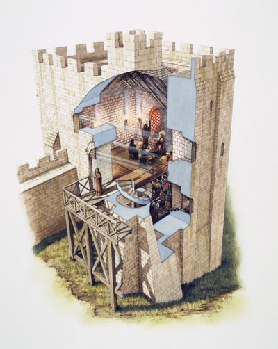 Peveril Castle, 12. Jahrhundert, ca. 1990-2010 von Peter Urmston