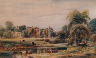 Bolton Abbey und Pfarrhaus, 1846, 1935 von Peter de Wint
