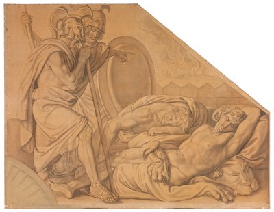 Nestor und Agamemnon wecken den Diomedes von Peter von Cornelius