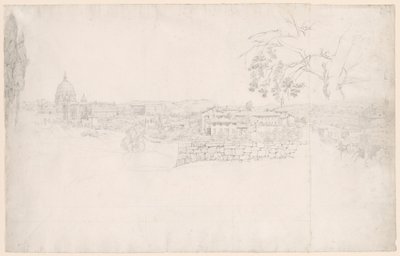 Fantasie-Panorama von Rom von St. Peter bis zur Engelsburg von Peter von Hess