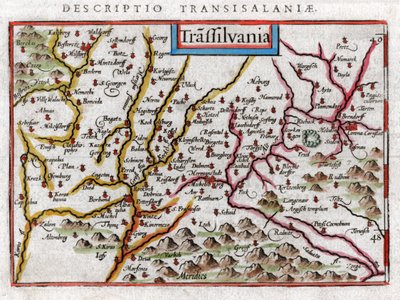 Karte von Transsilvanien 1616 von Petrus Bertius