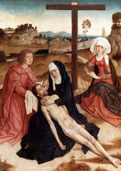 Beweinung Christi, ca. 1444 von Petrus Christus