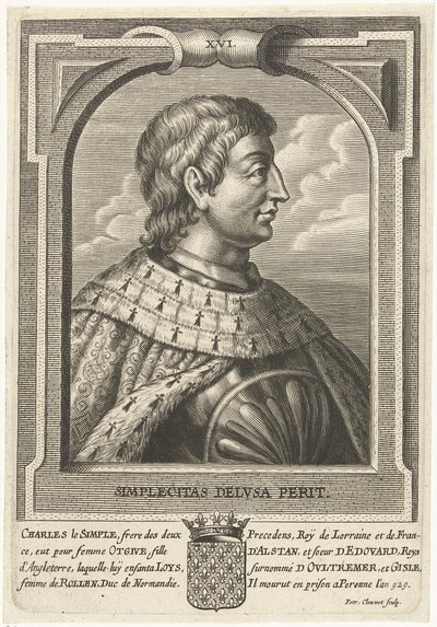 Karl III. der Einfältige, König von Westfranken von Petrus Clouwet