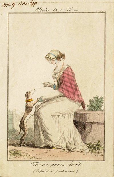 Stehen Sie gerade (Haube unten offen) von Philibert-Louis Debucourt