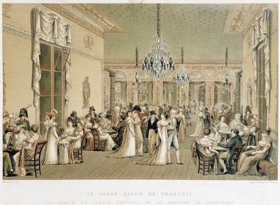 Der Grand Salon des Café Frascati in Paris. Lithographie von Philibert-Louis Debucourt (1755-1832) von Philibert Louis Debucourt