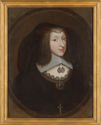 Christine Marie von Frankreich 1606-1663, Herzogin von Savoyen im Witwenkleid, ca. 1640 von Philibert Torret