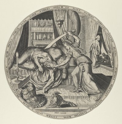 Judith aus Berühmte Frauen aus dem Alten Testament, Satz von 6 von Philip Galle