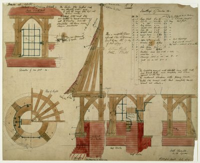 Pläne für das Rote Haus, Bexley Heath von Philip Webb