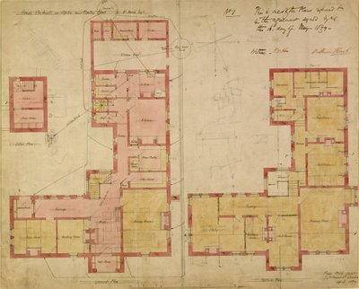 Pläne für das Rote Haus, Bexley Heath, 1859 von Philip Webb