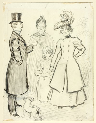 Humorvolle Szene des Londoner Lebens im East End von Philip William May