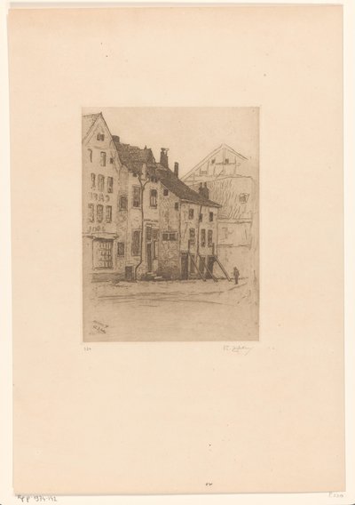 Alte Häuser auf der Place Verte in Verviers von Philip Zilcken