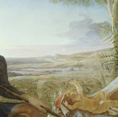 Christuskind und Landschaft aus Rast auf der Flucht nach Ägypten, 1805-06 (Detail) von Philipp Otto Runge