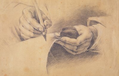 Zeichnende Hände, 1798 von Philipp Otto Runge