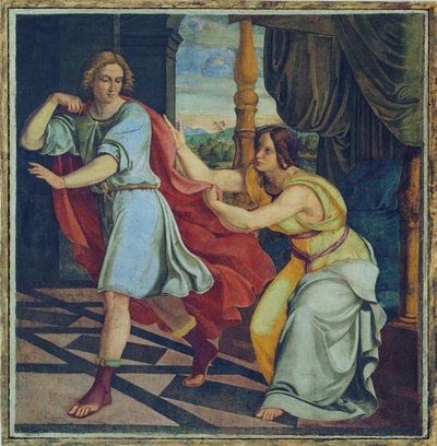 Joseph und Potiphars Weib. Wandgemälde aus dem achtteiligen Zyklus aus der Casa Bartholdy in Rom von Philipp Veit