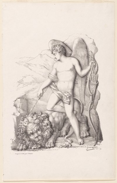 Die Liebe besiegt einen Löwen von Philippe Auguste Hennequin