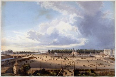 La Place de la Concorde - in „Promenade dans Paris et ses environs“, entworfen von Jacottet und Benoist, ca. 1840 von Philippe Benoist