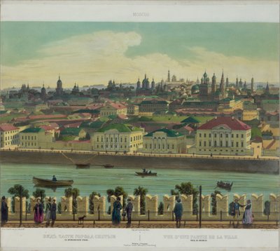 Blick auf Zamoskvorechye von der Kremlmauer aus einer Panoramasicht von Moskau in 10 Teilen, ca. 1848 von Philippe Benoist