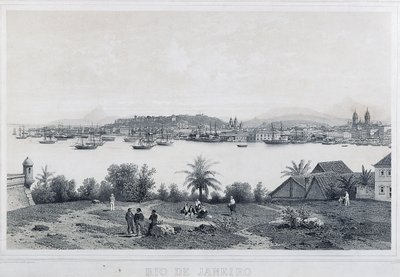 Neun Panoramablicke von Rio de Janeiro: Da Ilha das Cobras von Philippe and Ciceri Eugene Benoist