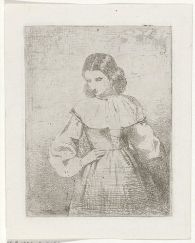 Porträt einer jungen Frau von Philippus Anthonius Alexander Kanne
