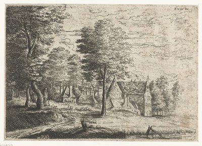 Landschaft mit einem Hirten und seiner Herde von Philips Augustijn Immenraet