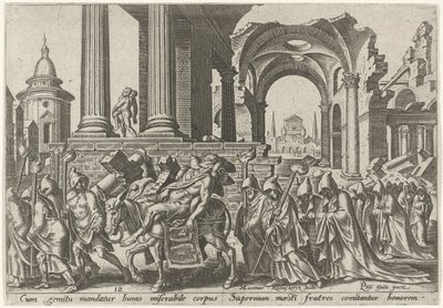 Beerdigung von Simson Die Unglückstage des jüdischen Volkes (Serientitel) von Philips Galle