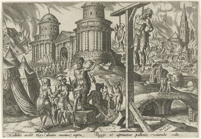 Der König von Ai wird aufgehängt von Philips Galle