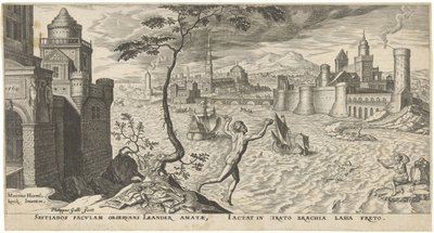 Hero und Leander von Philips Galle