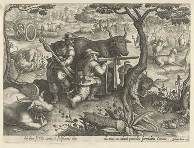 Hirschjagd mit Tarnung von Philips Galle