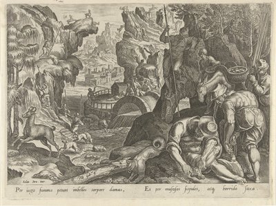 Jagd auf Gämsen von Philips Galle