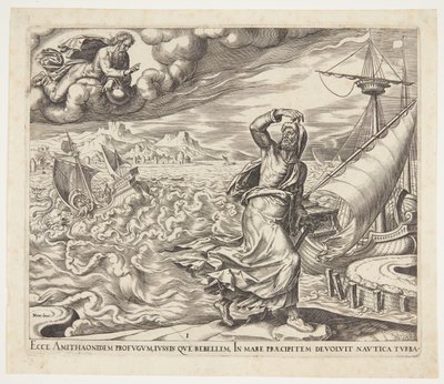 Jona flieht vor dem Herrn von Philips Galle
