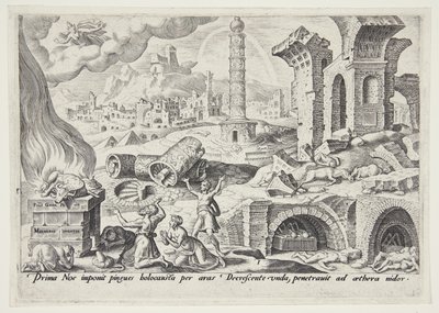 Noahs Opfer von Philips Galle