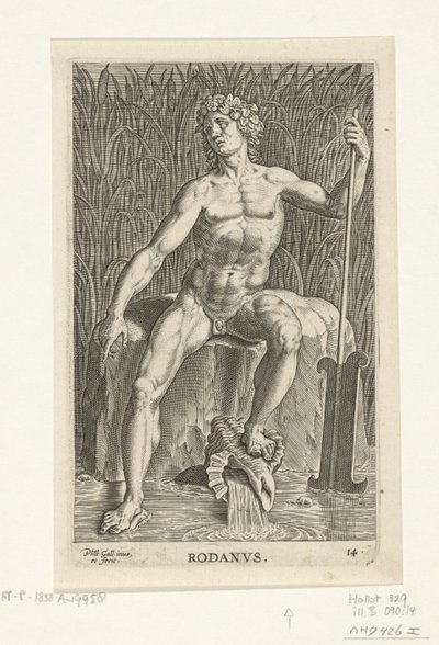Flussgott Rodanus von Philips Galle