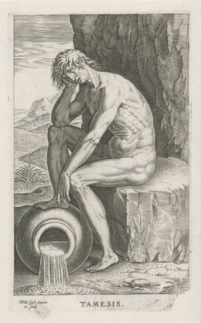 Flussgott Tamesis von Philips Galle
