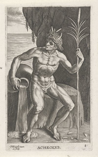 Meeresgott Acheloos von Philips Galle