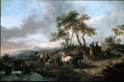 Halt einer Jagdgesellschaft von Philips Wouwerman