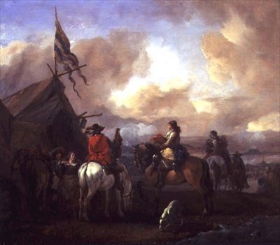 Kavalleristen in einem Militärlager von Philips Wouwermans or Wouwerman