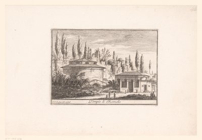 Blick auf den Tempel des Romulus von Philothée Francois Duflos