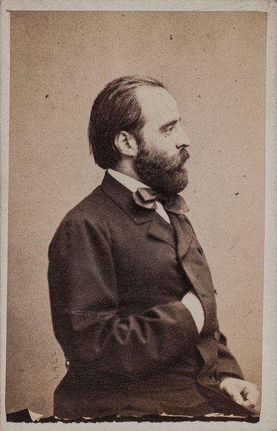 Porträt des Dirigenten und Komponisten Angelo Mariani von Photo studio Giulio Rossi and Giovan