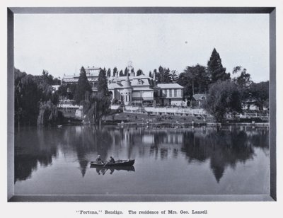 "Fortuna," Bendigo, die Residenz von Mrs. George Lansell (s/w Foto) von Photographer Australian