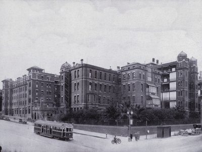 Melbourne Krankenhaus, von der Kreuzung Swanston und Lonsdale Streets von Photographer Australian