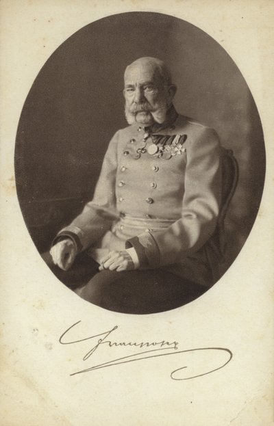 Kaiser Franz Joseph I. von Österreich von Photographer Austrian