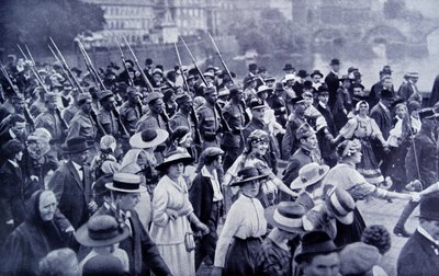 Tschechische Truppen kehren nach dem Ersten Weltkrieg nach Hause zurück von Photographer Czech
