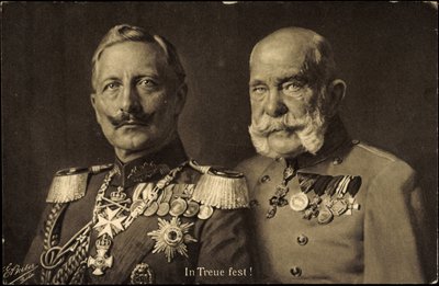 Kaiser Wilhelm II. von Preußen mit Kaiser Franz Josef I. von Österreich, Loyalität von Photographer German