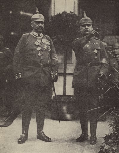Feldmarschall von Hindenburg und General Ludendorff, Kommandeure der deutschen Armee von Photographer German
