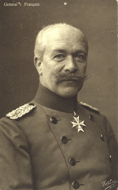 Hermann von François, deutscher Infanteriegeneral des Ersten Weltkriegs (s/w Foto) von Photographer German