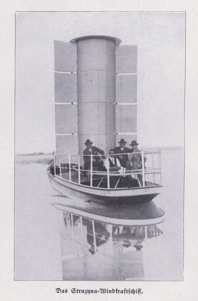 Struzyna, windbetriebenes Boot mit einem Flettner-Rotor von Photographer German