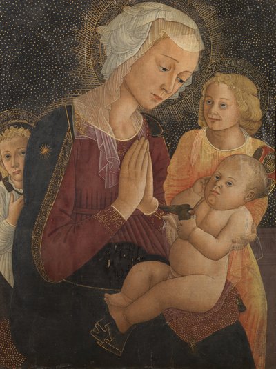 Maria mit Kind und zwei Engeln von Pier Francesco Fiorentino