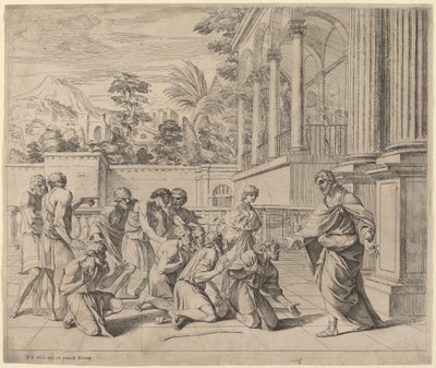 Joseph offenbart sich seinen Brüdern von Pier Francesco Mola